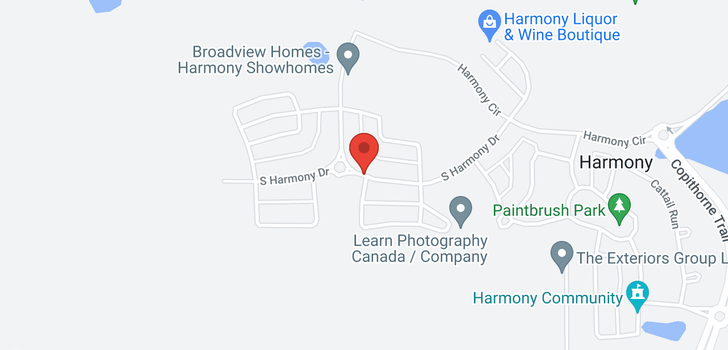 map of 348 South Harmony Drive